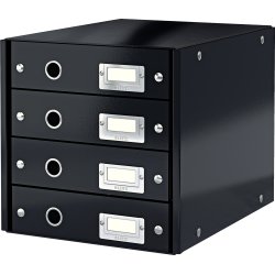 Leitz Click & Store förvaringsbox | 4 fack | Svart