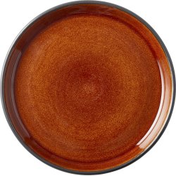 Bitz Gastro tallerken sort/amber, Ø 17 cm