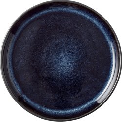 Bitz Gastro tallerken sort/blå, Ø 17 cm