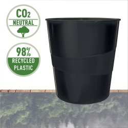 Leitz Recycle Papirkurv | 15 liter | Sort