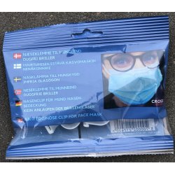 Næseklemme til mundbind - dugfri briller, 3 stk.