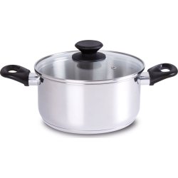 Gryta med lock, Stål, 3,5 l