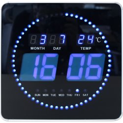 Unilux Flo Digital LED-klocka | 28x28 cm
