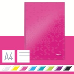 Leitz WOW Notesbog | A4 | Linjeret | Pink