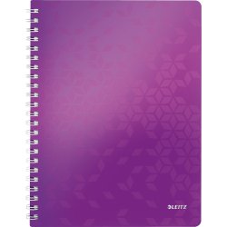 Leitz WOW Spiral linjerad A4-anteckningsbok, lila