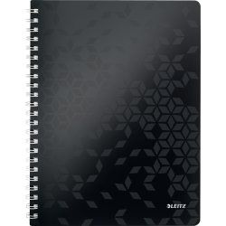 Leitz WOW Spiral linjerad A4-anteckningsbok, svart