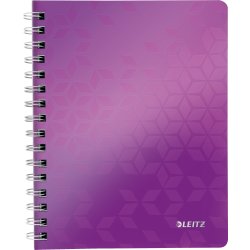 Leitz WOW Spiral linjerad A5-anteckningsbok, lila