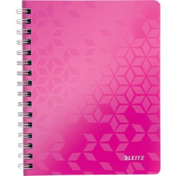 Leitz WOW Spiral linjerad A5-anteckningsbok, rosa