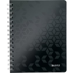 Leitz WOW Spiral linjerad A5-anteckningsbok, svart