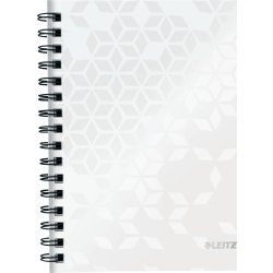 Leitz WOW Spiral linjerad A5-anteckningsbok, vit
