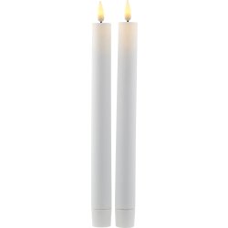 Sirius Sille LED Kronelys, H25 cm, Hvid, 2 stk.