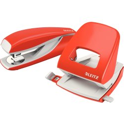 Leitz 5008 Hulapparat | 30 ark | Lys rød