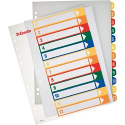 Register Esselte Maxi A4 1-12 För utskrifter