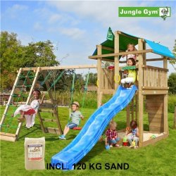 Jungle Gym Fort legetårn m. klatremodul og sand