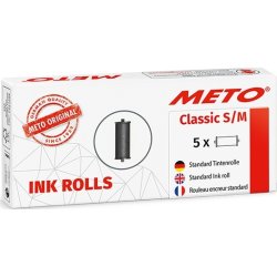 Bläckrullar Meto ProLine S+M Svart 5 st