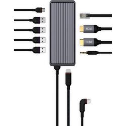 Unisynk USB-C Hub (10 port), grå