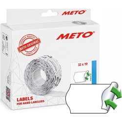 METO prisetiketter | 32x19 mm | Vit | 10 rullar