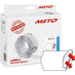 Meto Pristiketter Perm. | 32x19 mm | 10 rullar