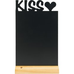 Securit Silhouette Wood Bordsskylt | Kiss