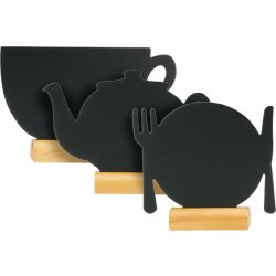 Securit Silhouette Wood Bordsskyltar | Mix | 3 st
