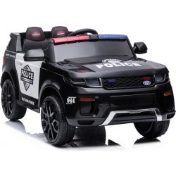 Elbil Azeno Politibil SUV til børn, 12V, sort