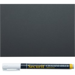 Securit Tag Griffelskyltar | A6 | Svarta | 20 st