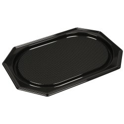 Serveringsfad, 45,5x30,2 cm, Plast, Sort, 10 stk.