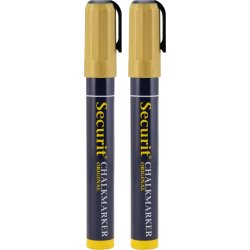 Securit SMA510 Kritmarkörer | Guld | 2 st