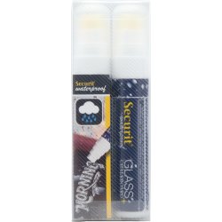 Securit SMA820 Kritmarkörer | Vita | 2 st