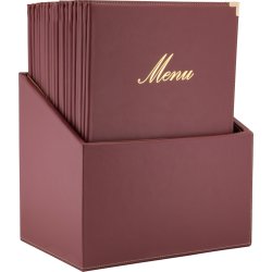Securit Classic Menypärm | A4 | Vinröd | 20 st