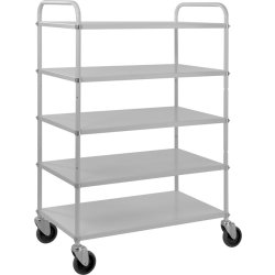 Plockvagn ZERO 5 hyllor 980x585x1445 mm, grå
