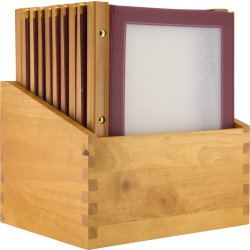 Securit Wood Menypärm | A4 | Vinröd | 20 st