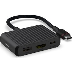 UNISYNK 3-i-1 universal USB-C hubb, svart