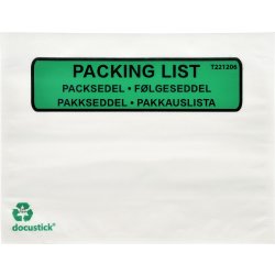 Dokumentlomme, 4 sprog, C6, Papir, 1000 stk.