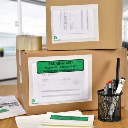 Dokumentlomme, 4 sprog, C6, Papir, 1000 stk.