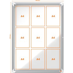 Nobo opslagsskab til 9 A4 ark (97x71) indendørs