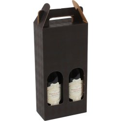 Vinæske, 2 flasker, Harlekin, Sort