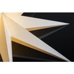 Papirstjerne, hængende, 7 spidser, Ø78 cm, hvid