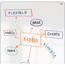 Nobo Move&Meet mobilt whiteboard, 180x90 cm, grå
