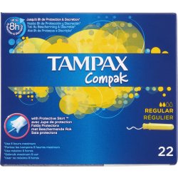 Tampax Compak Tamponer | Regular | 22 stk
