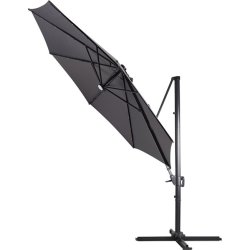 Torben hængeparasol Ø3,5 m m/LED lys, Sort
