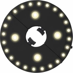 Ljusgirlang, LED & solceller för parasoll, Ø16 cm