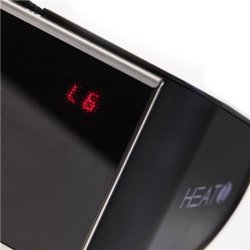 HEAT1 eco pro-line 2000W, Glasfront, Sort