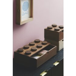 LEGO 2x4 Wooden desk drawer, mørk eg
