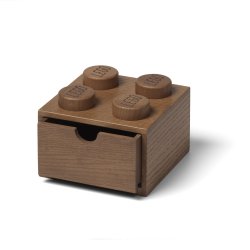 LEGO 2x2 Wooden desk drawer, mørk eg