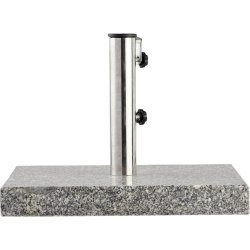 Parasollfot 40 kg - 50x50 cm av granit, svart