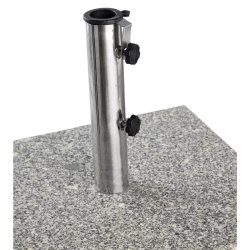 Outfit parasolfod i grå granit, 47x47 cm, 40 kg