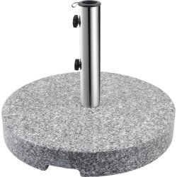 Parasolfod 40 kg - Ø50 cm i granit, Grå