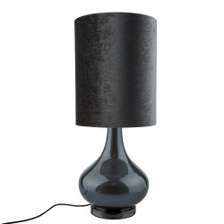 Margit Brandt velour bordlampe, mørkegrå
