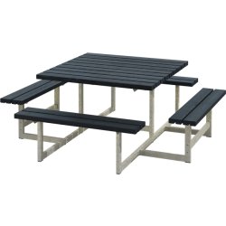 Plus Picnic bänkset, Svart, 200 cm